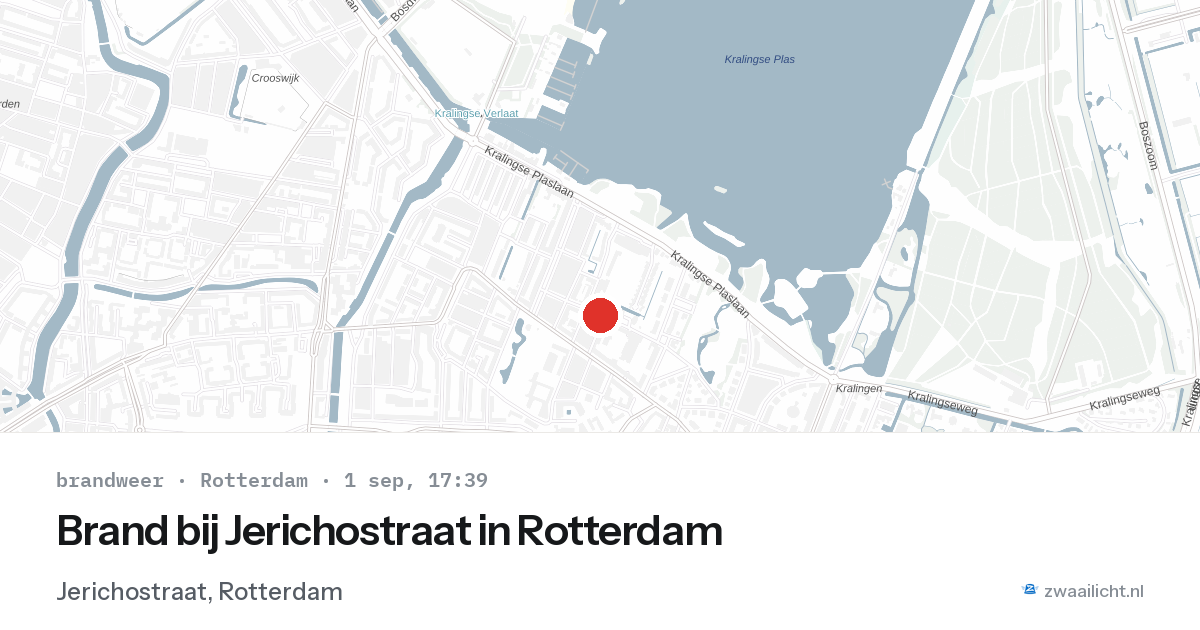 Brand bij Jerichostraat in Rotterdam — 1 sep 2026
