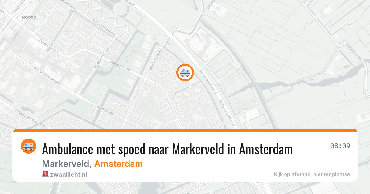 Ambulance met spoed naar Markerveld in Amsterdam — 5 jul 2026