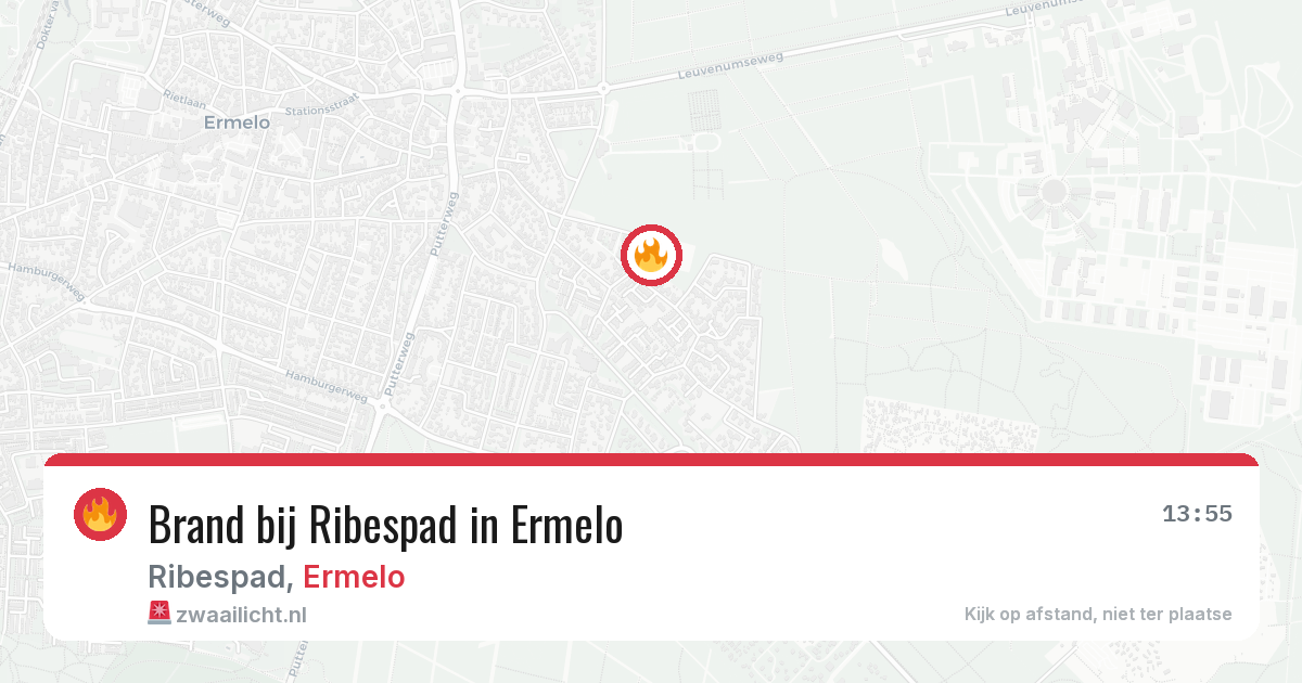 Brand bij Ribespad in Ermelo — 16 jul 2026