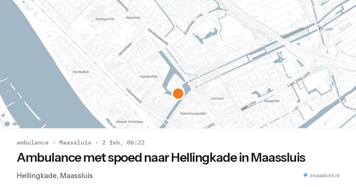 Ambulance met spoed naar Hellingkade in Maassluis — 2 feb 2026