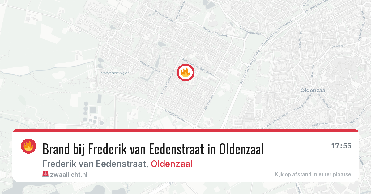 Brand bij Frederik van Eedenstraat in Oldenzaal — 16 mrt 2026
