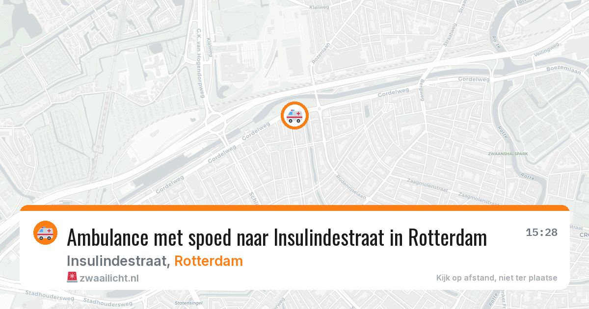 Ambulance met spoed naar Insulindestraat in Rotterdam — 4 aug 2026
