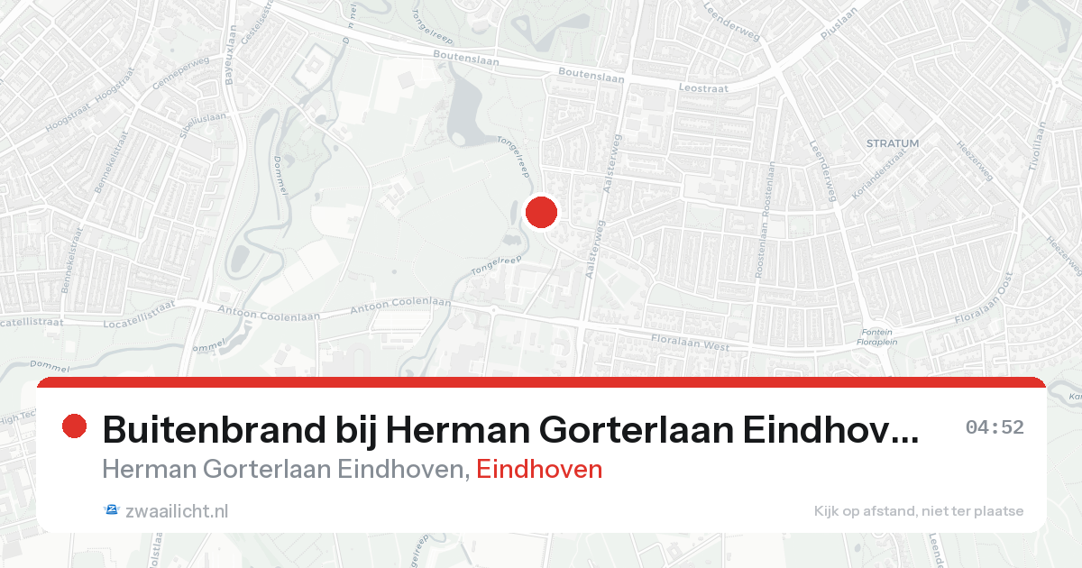 Buitenbrand bij Herman Gorterlaan Eindhoven in Eindhoven — 19 aug 2026