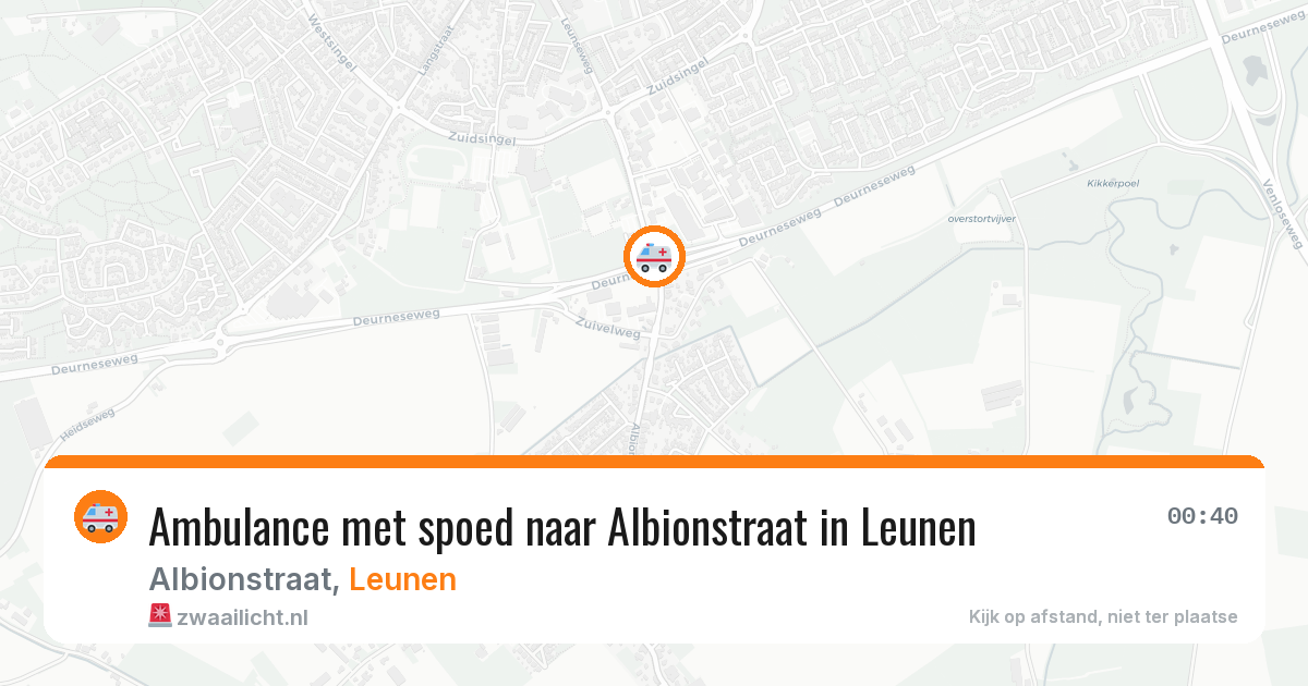 Ambulance met spoed naar Albionstraat in Leunen — 15 jun 2026