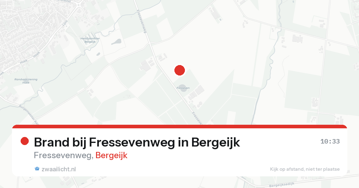 Brand bij Fressevenweg in Bergeijk — 14 aug 2026