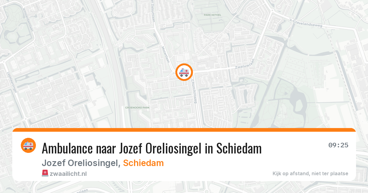 Ambulance naar Jozef Oreliosingel in Schiedam — 17 mei 2026