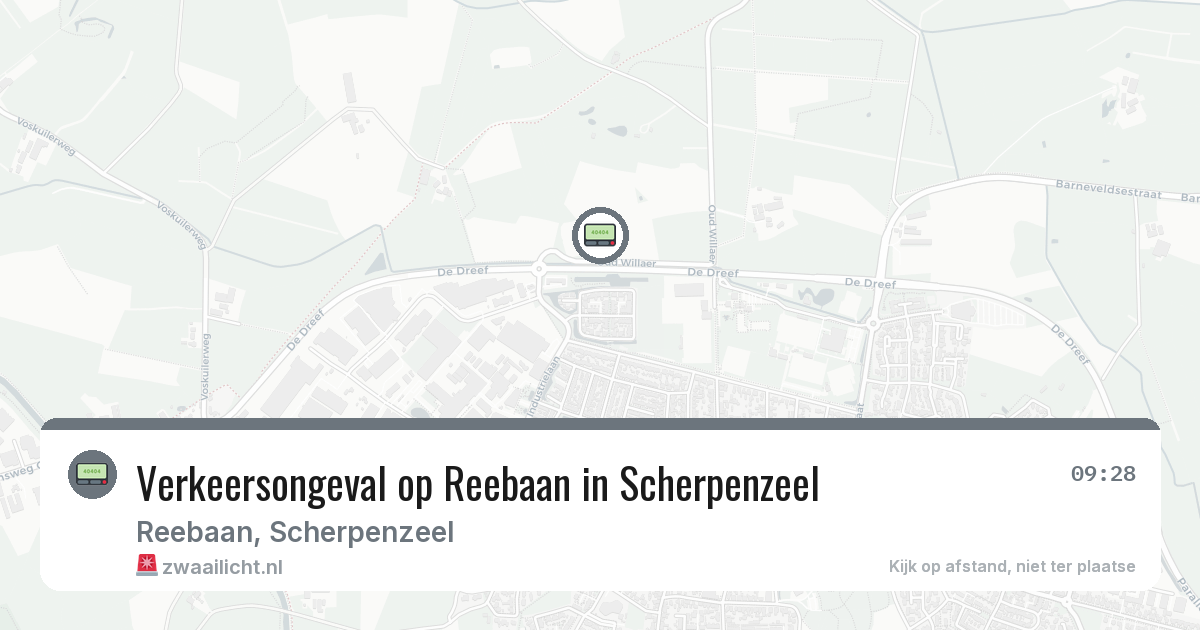 Verkeersongeval op Reebaan in Scherpenzeel — 25 jul 2026