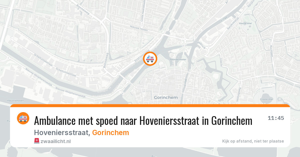 Ambulance met spoed naar Hoveniersstraat in Gorinchem — 30 mrt 2026