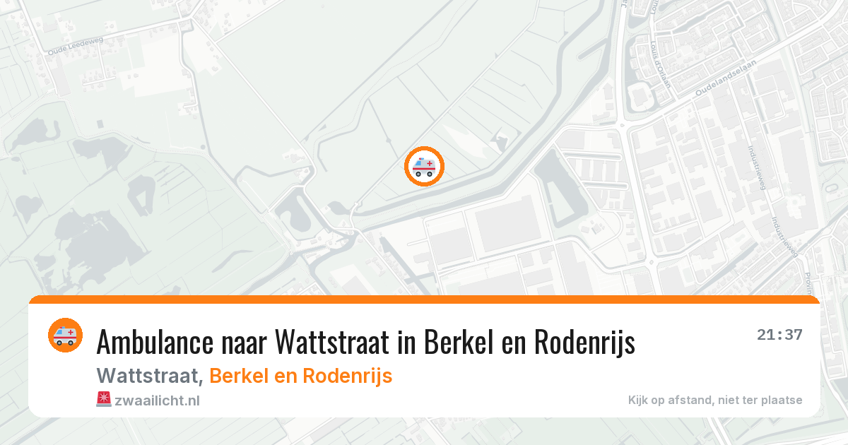 Ambulance naar Wattstraat in Berkel en Rodenrijs — 14 jun 2026