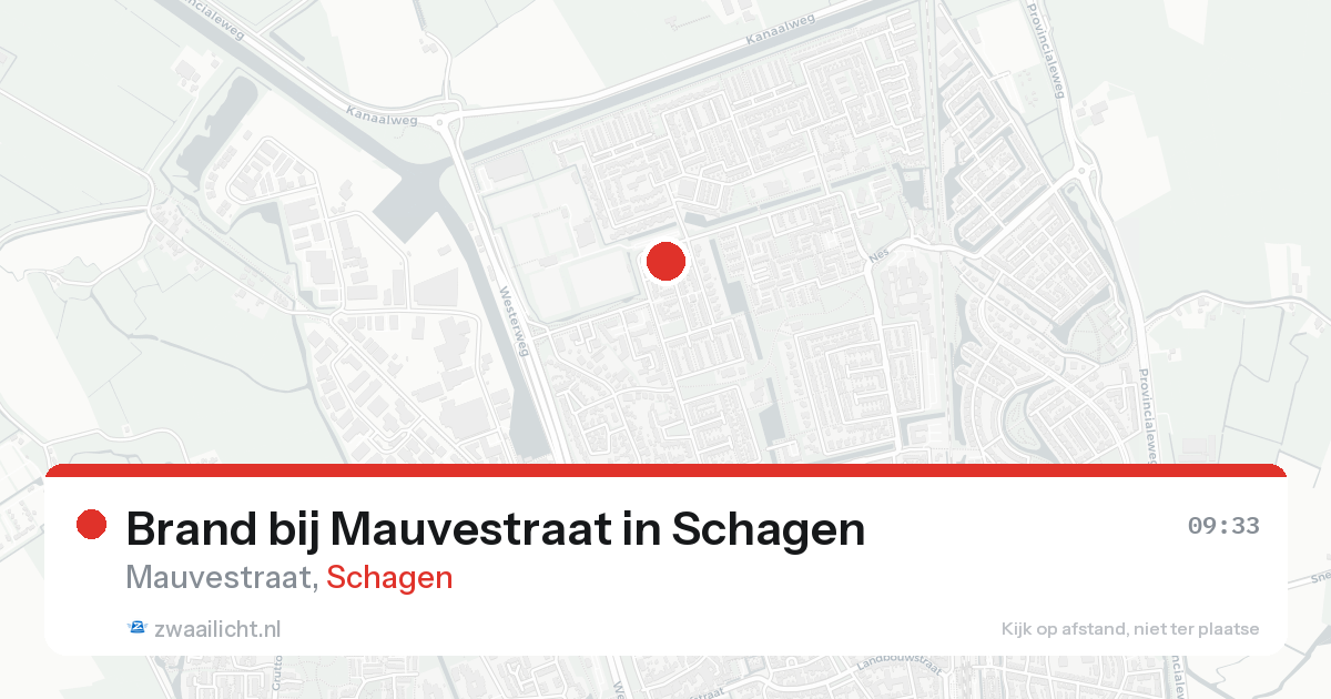 Brand bij Mauvestraat in Schagen — 14 apr 2026