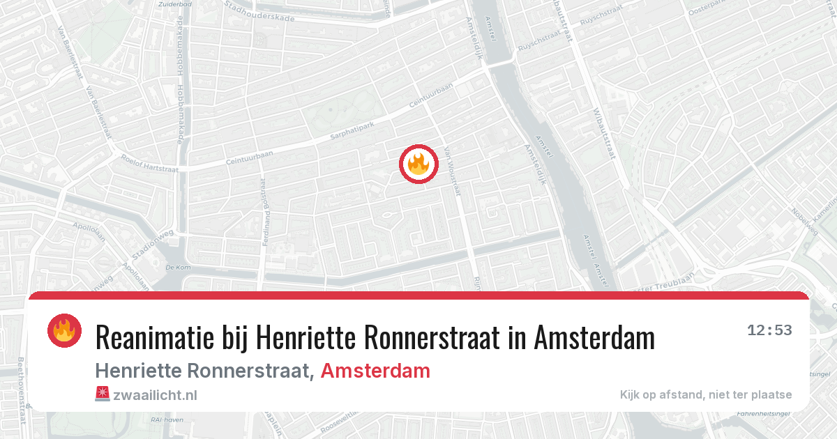 Reanimatie bij Henriette Ronnerstraat in Amsterdam — 21 mei 2026