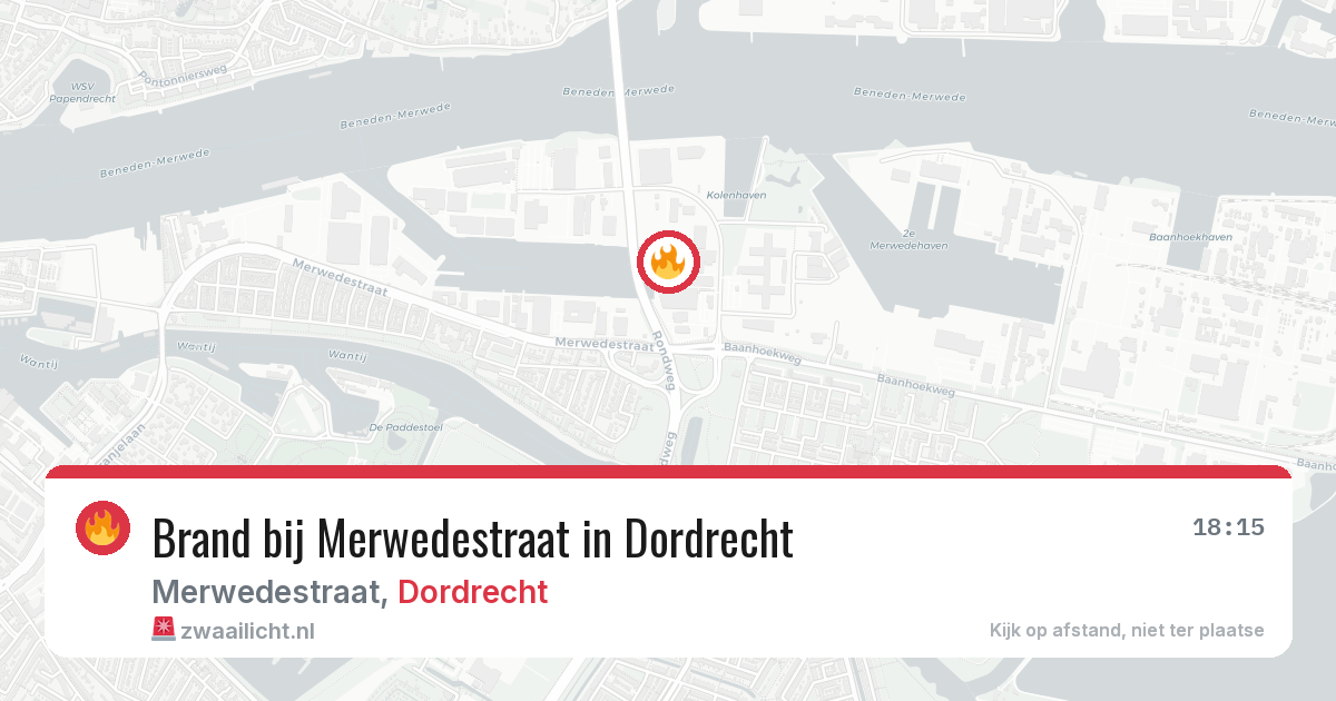 Brand bij Merwedestraat in Dordrecht — 13 mei 2026