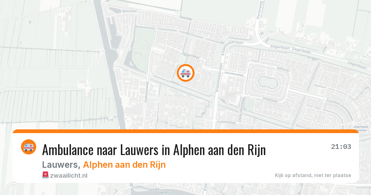 Ambulance naar Lauwers in Alphen aan den Rijn — 27 jul 2026