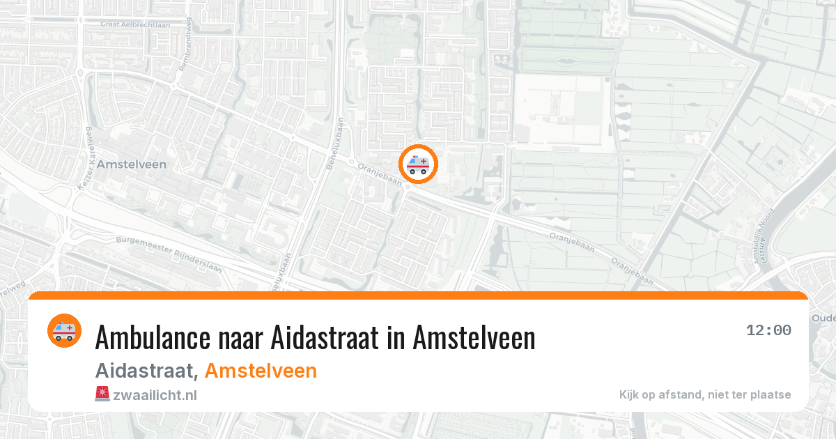 Ambulance naar Aidastraat in Amstelveen — 16 jul 2026