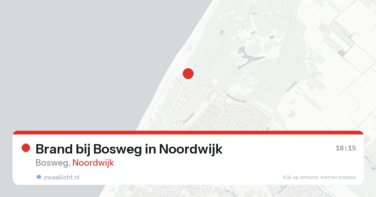 Brand bij Bosweg in Noordwijk — 20 apr 2026