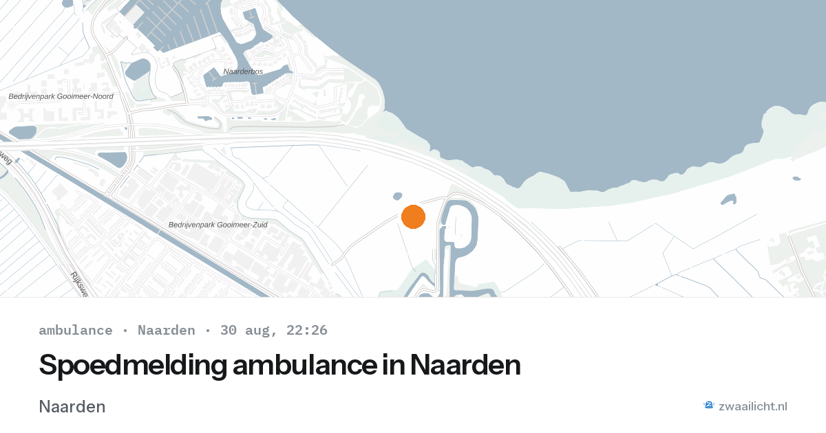 Spoedmelding ambulance in Naarden — 30 aug 2026
