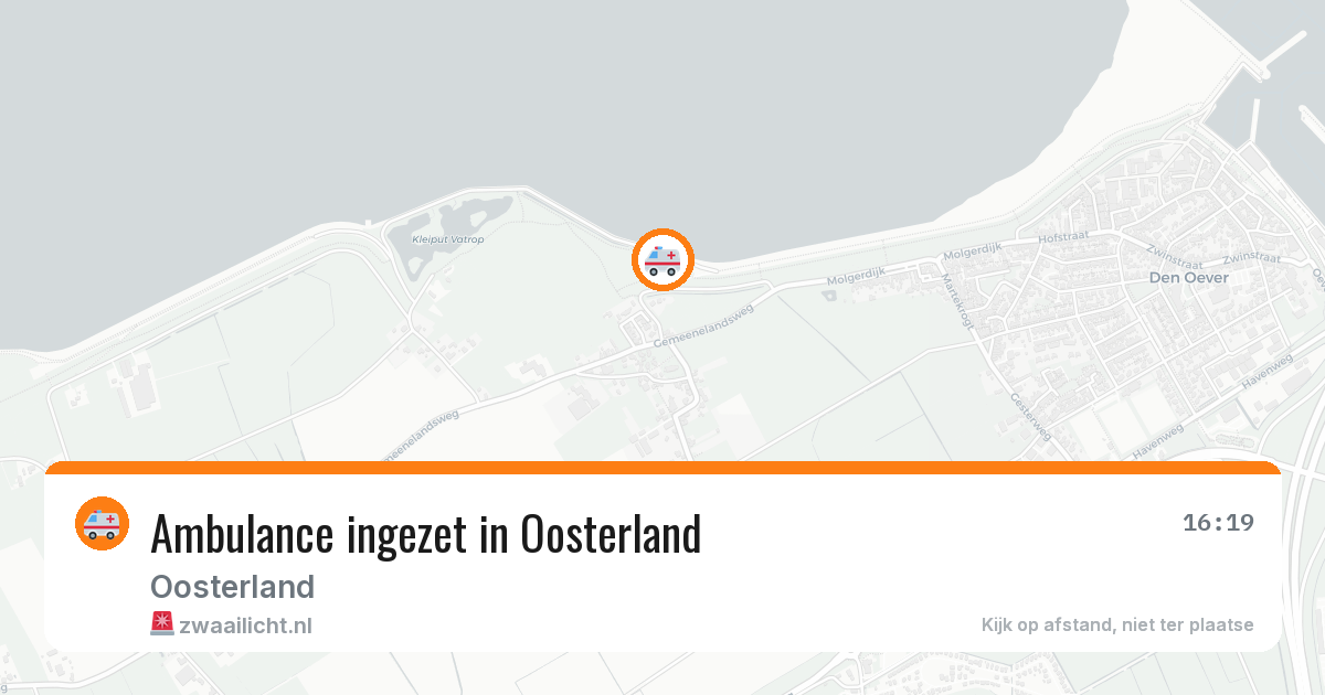 Ambulance ingezet in Oosterland — 3 aug 2026