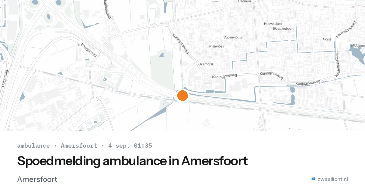 Spoedmelding ambulance in Amersfoort — 3 sep 2026