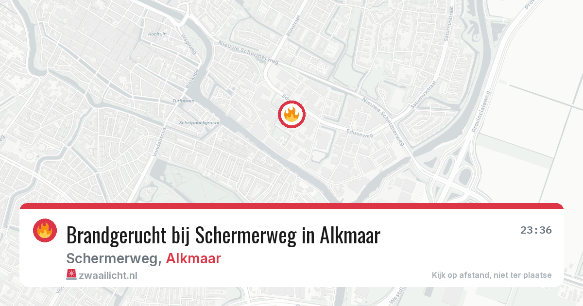 Brandgerucht bij Schermerweg in Alkmaar — 22 mei 2026