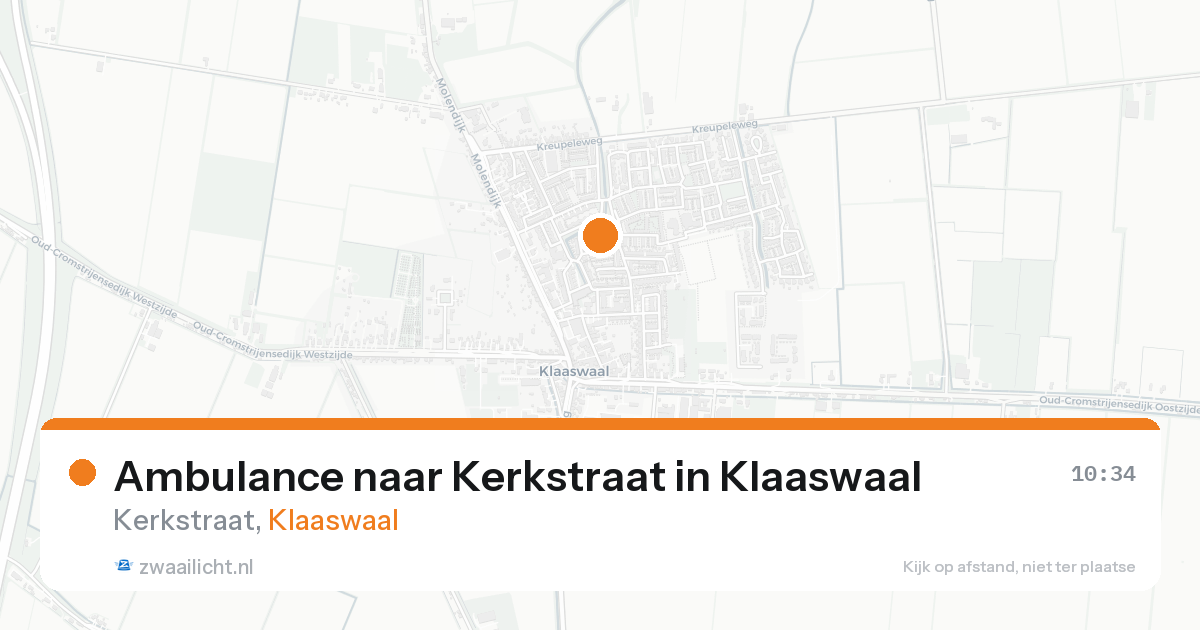 Ambulance naar Kerkstraat in Klaaswaal — 17 aug 2026