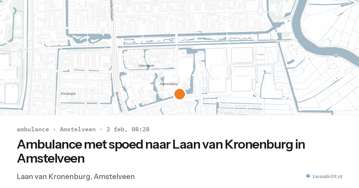Ambulance met spoed naar Laan van Kronenburg in Amstelveen — 2 feb 2026