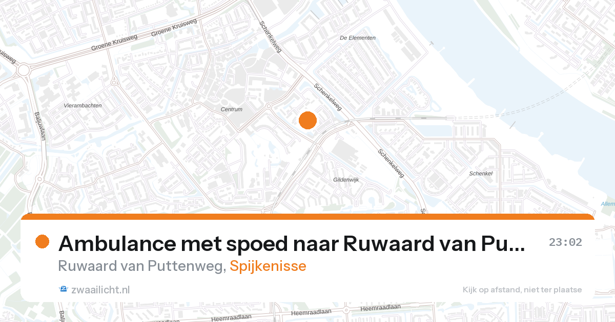 Ambulance met spoed naar Ruwaard van Puttenweg in Spijkenisse — 27 aug 2026