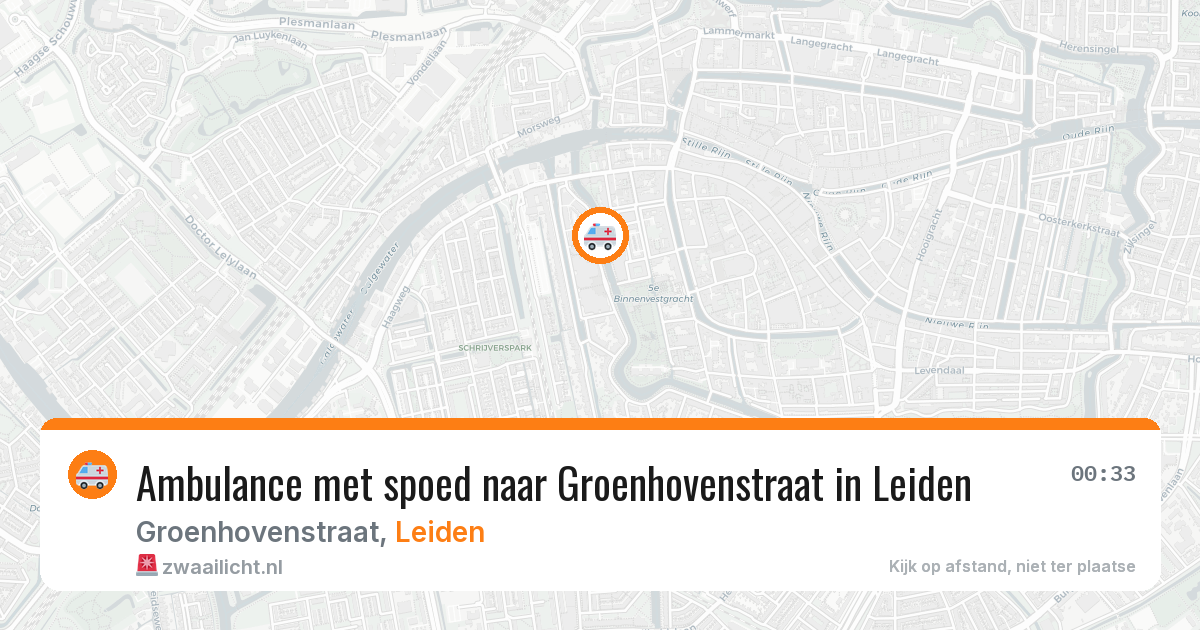 Ambulance met spoed naar Groenhovenstraat in Leiden — 9 feb 2026