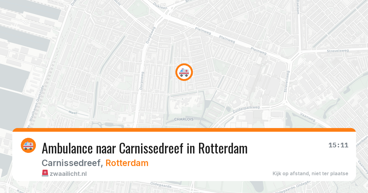 Ambulance naar Carnissedreef in Rotterdam — 10 aug 2026