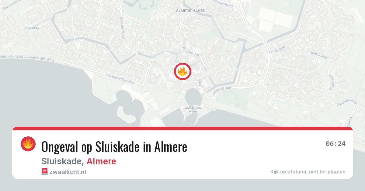 Ongeval op Sluiskade in Almere — 17 jul 2026
