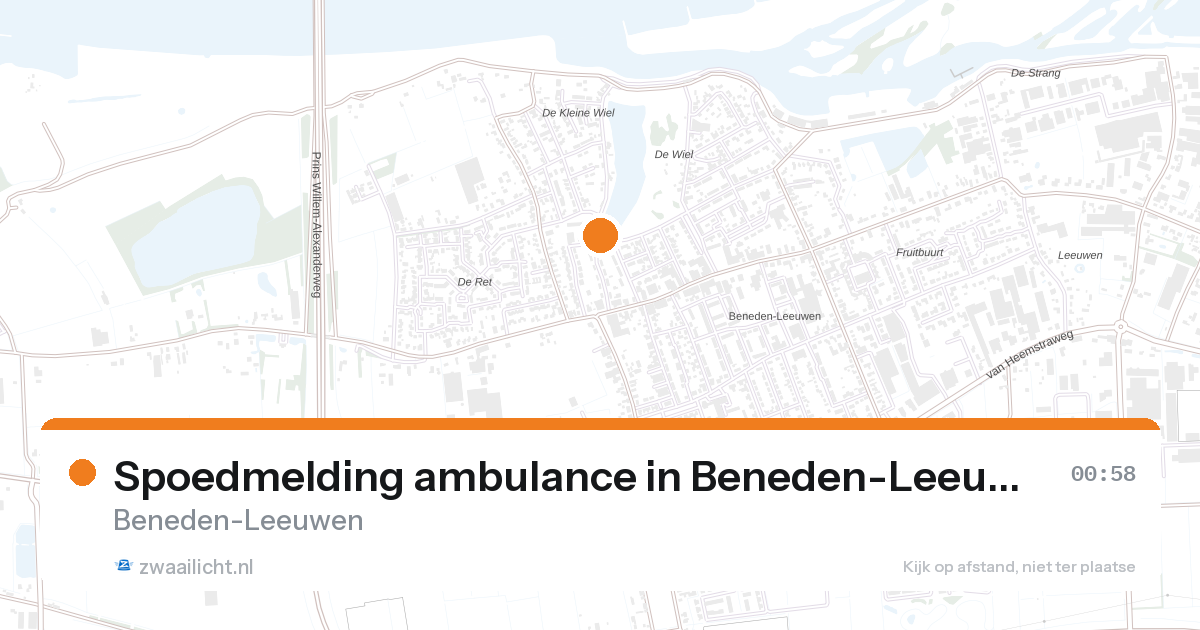 Spoedmelding ambulance in Beneden-Leeuwen — 22 jun 2026