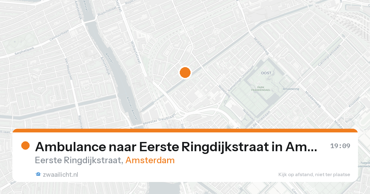 Ambulance naar Eerste Ringdijkstraat in Amsterdam — 20 aug 2026