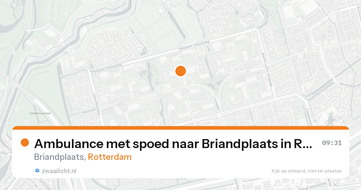 Ambulance met spoed naar Briandplaats in Rotterdam — 24 aug 2026