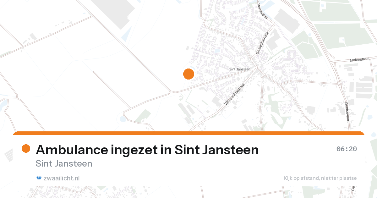 Ambulance ingezet in Sint Jansteen — 27 aug 2026