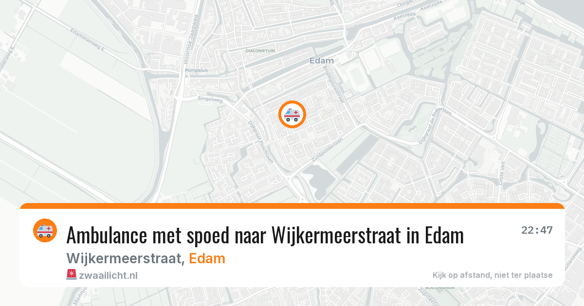 Ambulance met spoed naar Wijkermeerstraat in Edam — 10 feb 2026