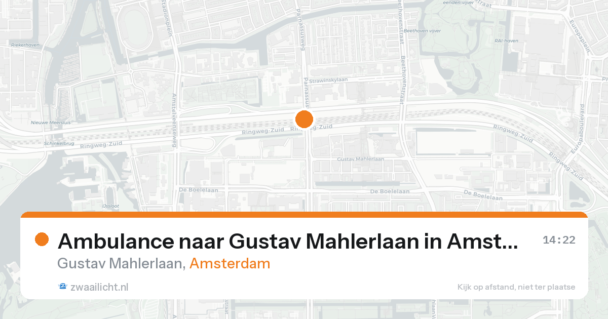 Ambulance naar Gustav Mahlerlaan in Amsterdam — 19 aug 2026