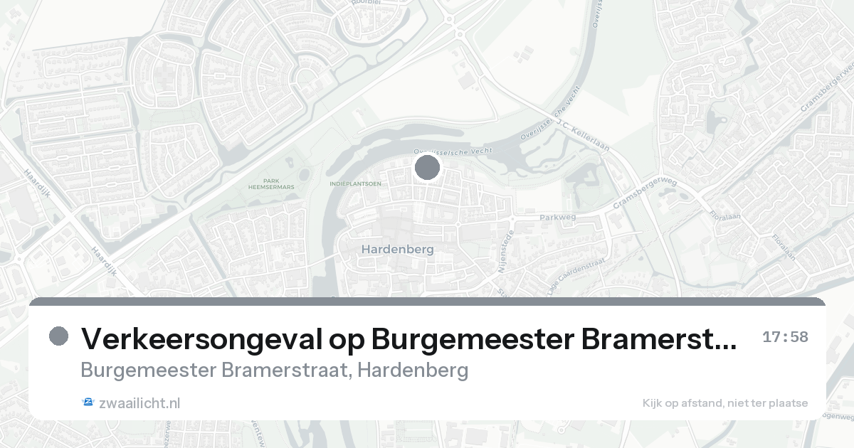 Verkeersongeval op Burgemeester Bramerstraat in Hardenberg — 20 aug 2026