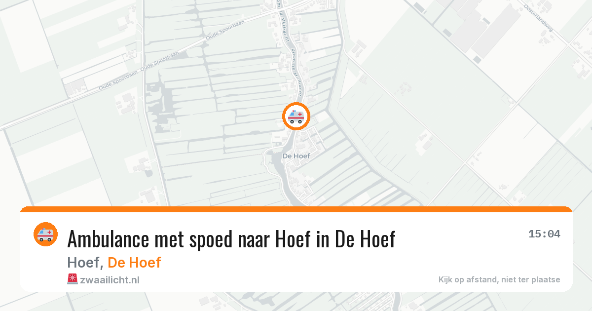 Ambulance met spoed naar Hoef in De Hoef — 31 jul 2026