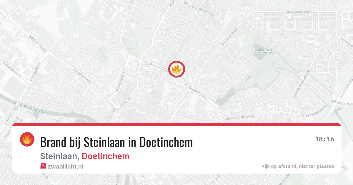 Brand bij Steinlaan in Doetinchem — 27 jun 2026