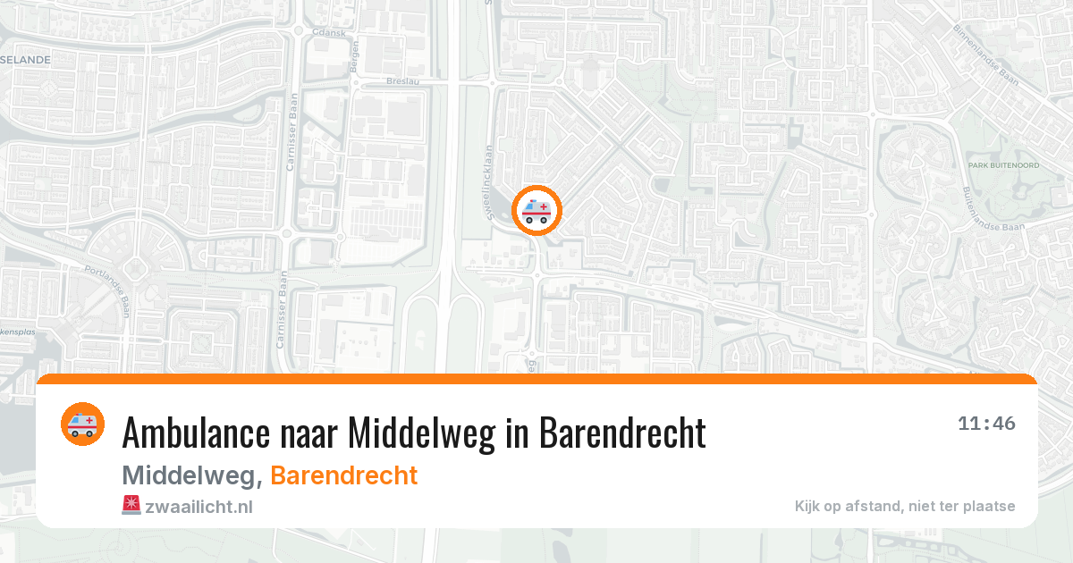 Ambulance naar Middelweg in Barendrecht — 26 apr 2026