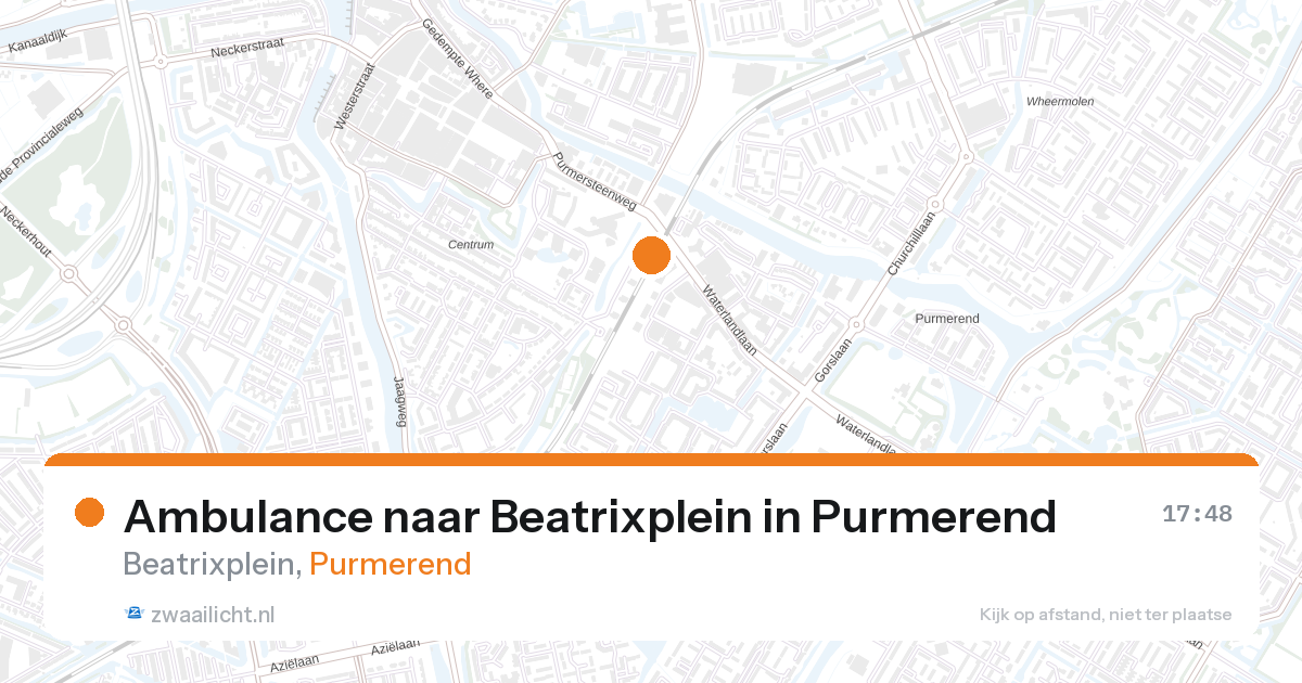 Ambulance naar Beatrixplein in Purmerend — 21 jul 2026