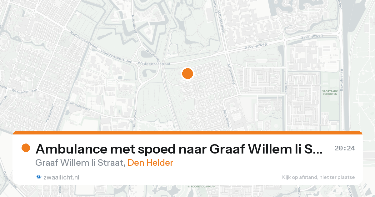 Ambulance met spoed naar Graaf Willem Ii Straat in Den Helder — 15 aug 2026