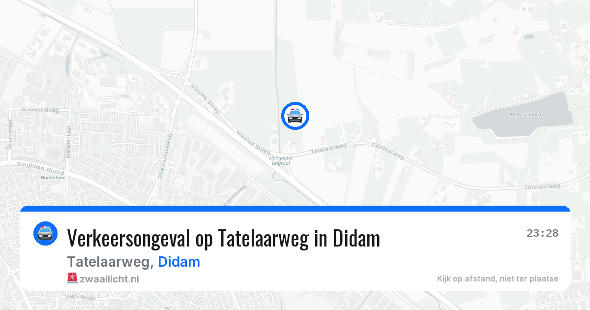 Verkeersongeval op Tatelaarweg in Didam — 23 jun 2026