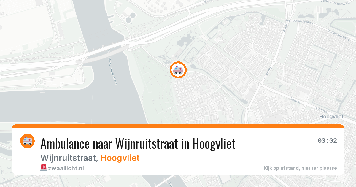 Ambulance naar Wijnruitstraat in Hoogvliet — 25 mei 2026