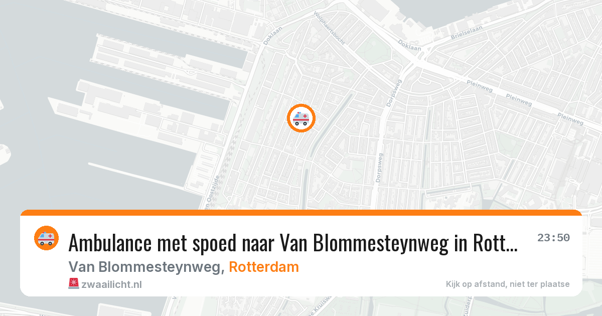 Ambulance met spoed naar Van Blommesteynweg in Rotterdam — 14 apr 2026