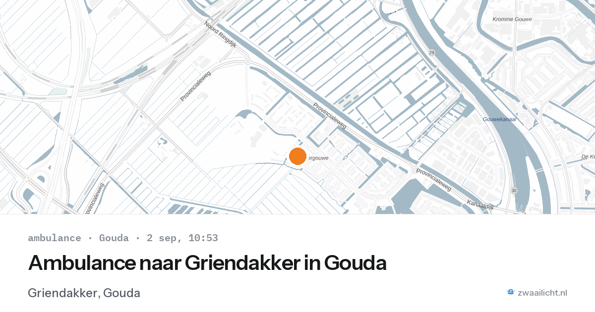 Ambulance naar Griendakker in Gouda — 2 sep 2026