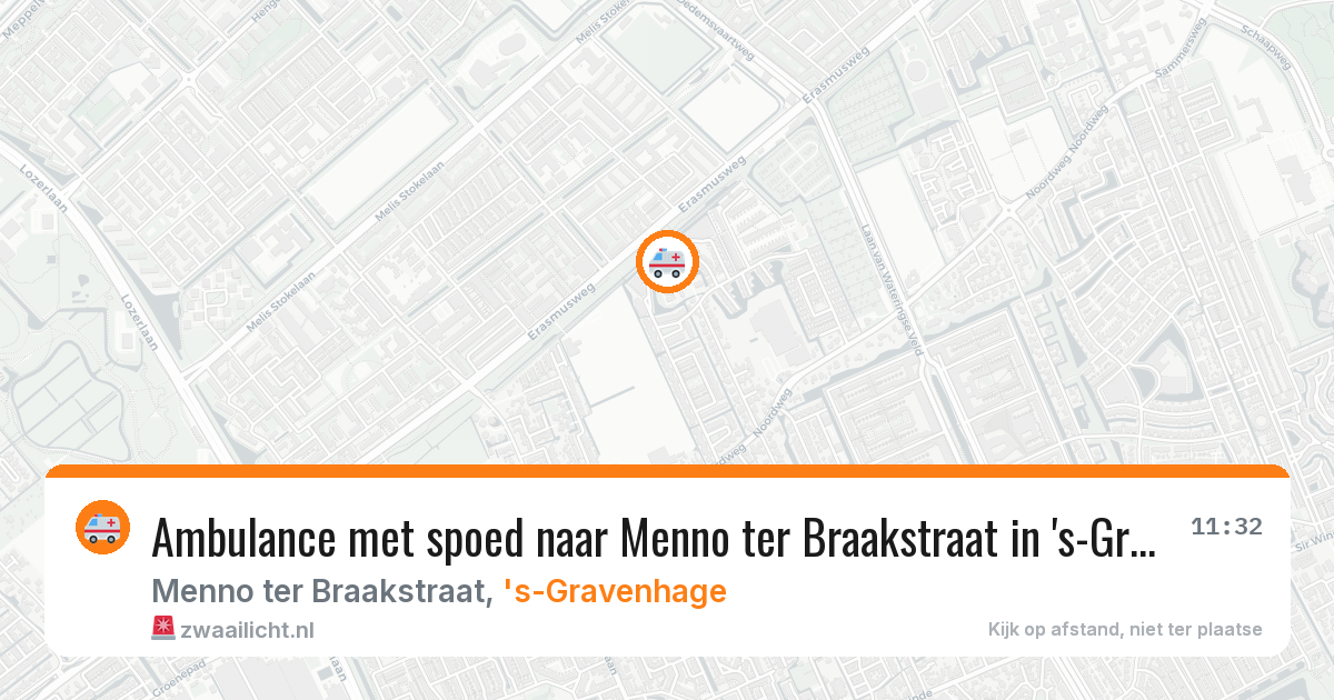 Ambulance met spoed naar Menno ter Braakstraat in 's-Gravenhage — 4 jul 2026