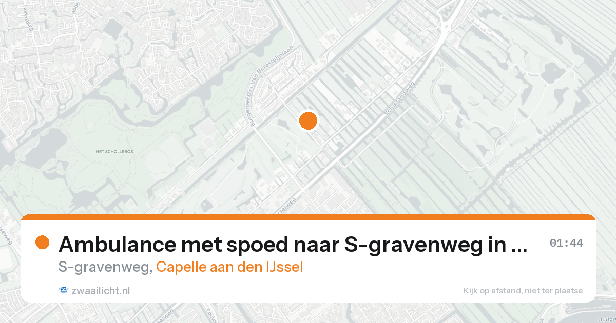 Ambulance met spoed naar S-gravenweg in Capelle aan den IJssel — 8 feb 2026