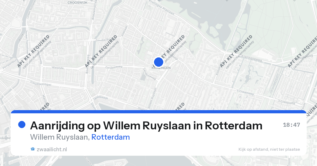 Aanrijding op Willem Ruyslaan in Rotterdam — 26 aug 2026