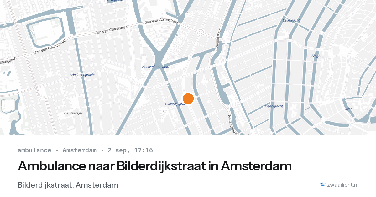 Ambulance naar Bilderdijkstraat in Amsterdam — 2 sep 2026