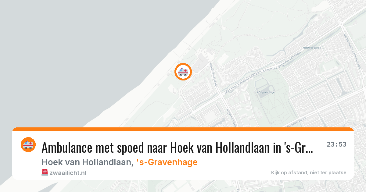 Ambulance met spoed naar Hoek van Hollandlaan in 's-Gravenhage — 13 aug 2026